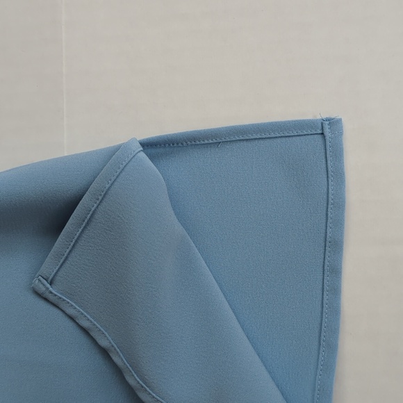 Covington Floral Embroidered Button Down Blouse LARGE 14-16 Blue Eyelet Trim - Picture 9 of 15